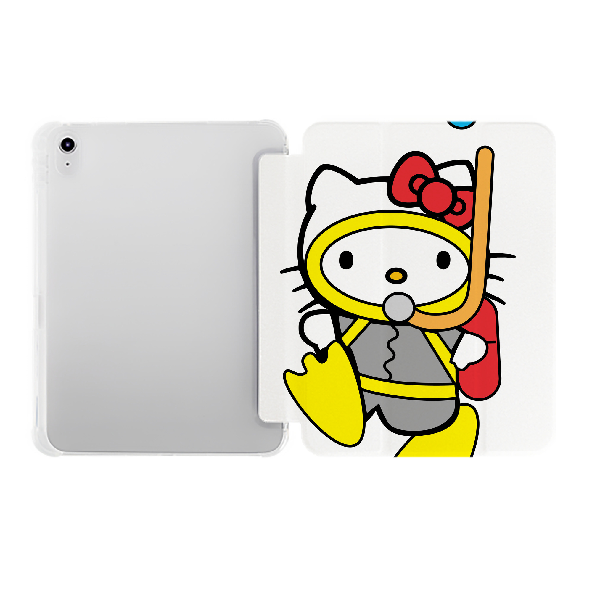 （画像用） Hello Kitty ハローキティ IPad ケース ペン収納付き 三つ折りスタンド PUレザー×シリコン 対応機種9.5/10.5/10.9インチ